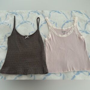 John Galt from PacSun Women's Ribbed and Lace Trim Tops